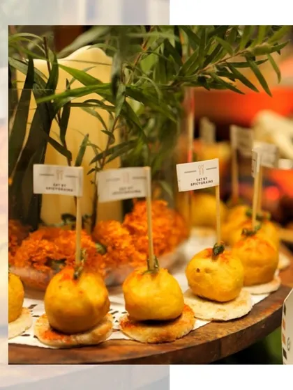 Mini Vada Pavs, a classic Indian street food snack, presented in a modern, bite-sized format perfect for parties.