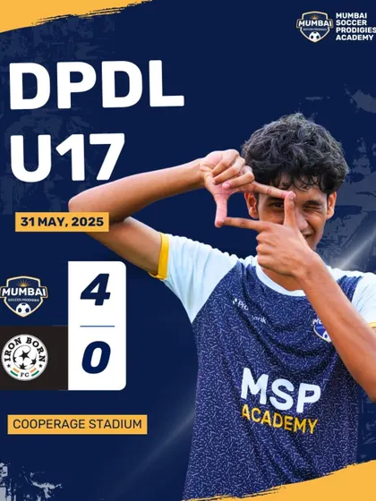 The match graphic for our U17s' impressive 4-0 victory over Iron Born FC.