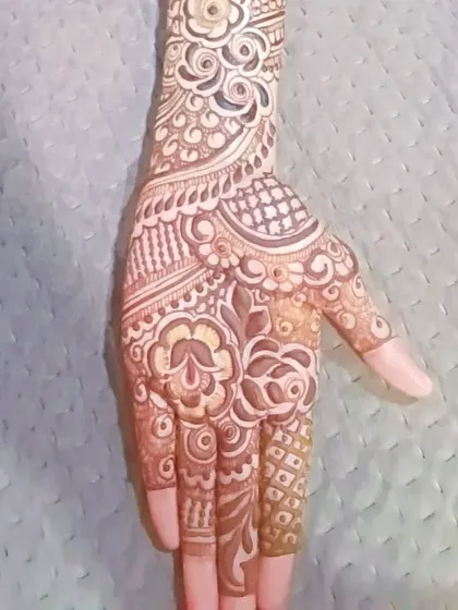 A detailed floral and geometric design for an engagement party.