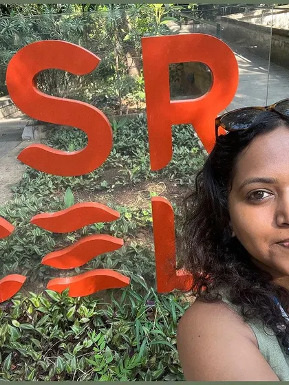 A selfie at the NSRCEL campus. This journey was about finding the purpose of why I started, where I am, and how my journey can be even more impactful.