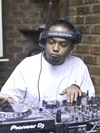 Another angle of me at the controls, making sure every transition is perfect.