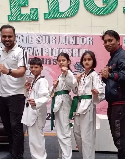 The fighting stance of our sub-junior state medalists. Their performance secured them a place in the upcoming national championship.