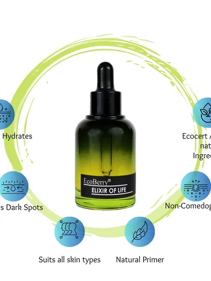 Why do I call it an "Elixir"? My Elixir of Life Luxury Face Serum nourishes, hydrates, reduces fine lines, and boosts radiance for overall skin health.