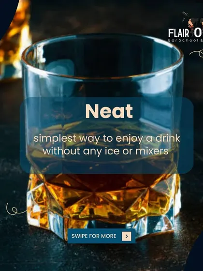 Bar lingo 101: "Neat." This is the simplest way to enjoy a spirit, served at room temperature without any ice or mixers.