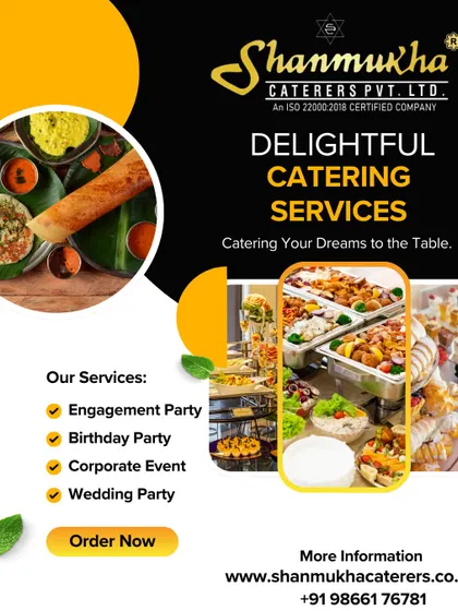 Delightful catering services for engagement parties, birthdays, corporate events, and weddings.