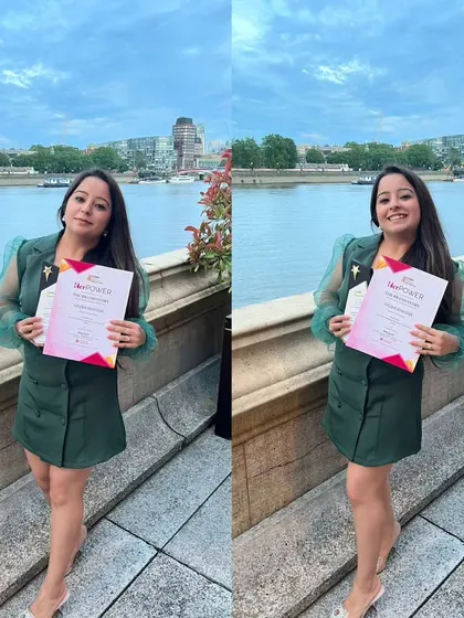 A couple of happy shots with my award. This recognition isn't just for me, it's for every person who has ever trusted me with their special moments.
