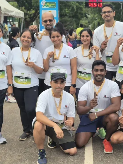 Another group shot of our proud finishers at the Mysuru Run. Training together and running together brings out the best in everyone.