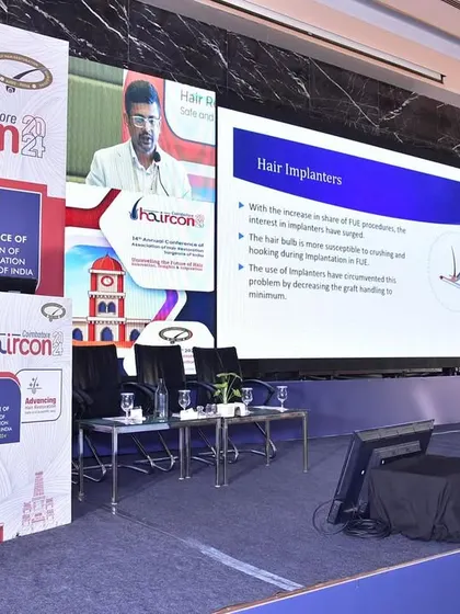 Another view from my lecture on hair implanters at HAIRCON 2024. I believe in evidence-based techniques and sharing them with the community.