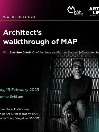 The official poster for my "Architect's Walkthrough of MAP". These events are an opportunity to discuss the design philosophy, from the choice of materials to the creation of inclusive spaces.