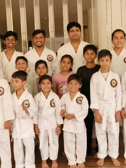 A mix of junior and senior students from our Virar branch, representing the strong community we have built.