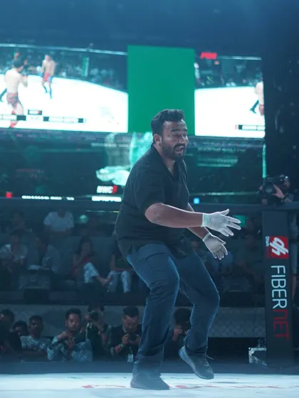 In the zone as a referee. The focus required is intense, as you have to watch every move to keep the fighters safe.