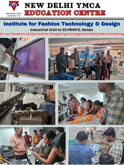 This collage highlights the hands-on aspect of the SS Prints visit, with students participating in manual screen printing.