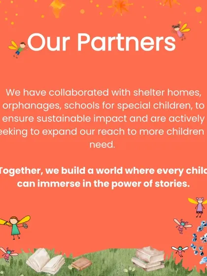 We have collaborated with shelter homes, orphanages, and schools for special children to ensure sustainable impact and are always seeking to expand our reach to more children in need.