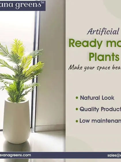 Make your space beautiful with our readymade plants. This artificial palm in a modern white planter is a simple, elegant solution for any corner that needs a touch of green.