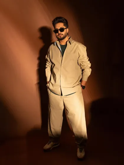 Another full-length view with a slightly different stance, emphasizing the casual yet fashionable vibe.