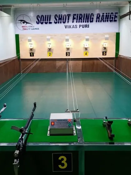 The clean and professional setup of our Vikaspuri range, ready for another day of training.