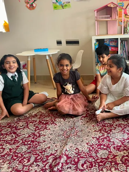 Happy faces after our "Light & Rainbows" session. It was a magical, color-filled day.