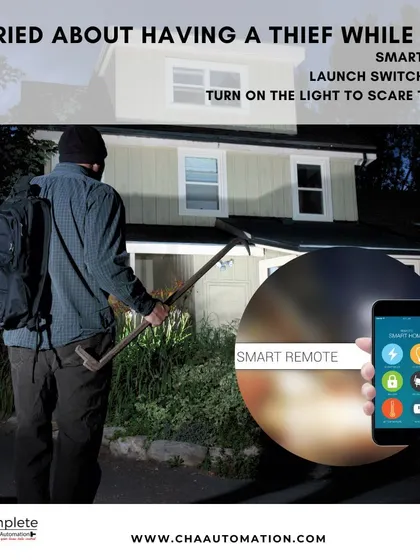 Deter potential intruders even when you're not home. If you're worried about a thief, you can use the smart remote feature on your app to instantly turn on lights and scare them away.