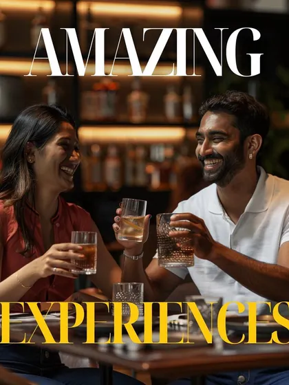 Our mixology workshops are about creating amazing experiences. Here, a couple enjoys a drink they've crafted together, learning new skills and making memories.
