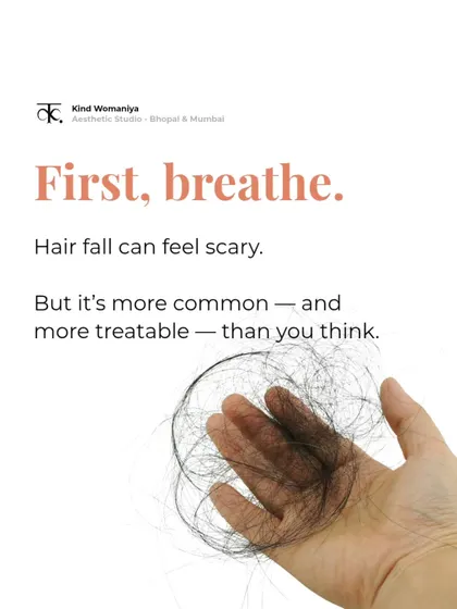 Seeing a clump of hair in your hand can be scary. First, just breathe. Hair fall is common and more treatable than you might think, especially when you have the right support. You are not alone in this.