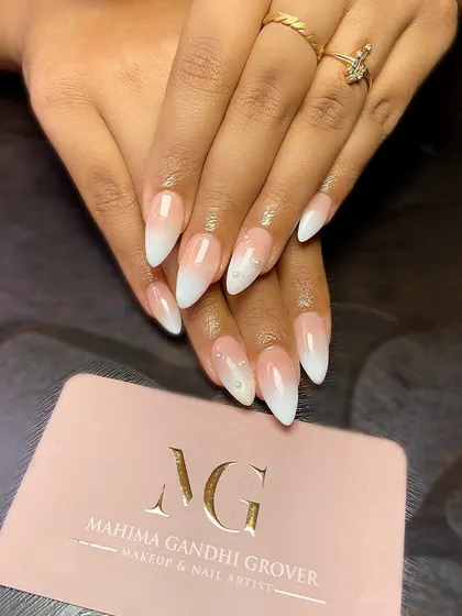 Life isn't perfect, but your ombre nails can be. This is another example of the clean and elegant nail art I provide, perfect for any bride.