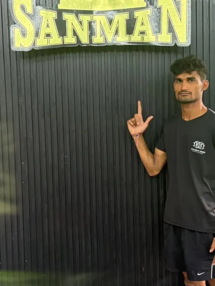 My fighter at the famous Sanman Boxing Club. He is ready to take on the world.