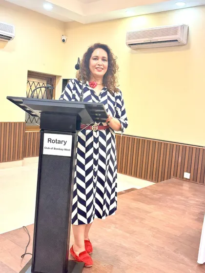 It was a pleasure to speak at the Rotary Club of Bombay West, sharing my insights on a holistic approach to skin and hair care with the community.