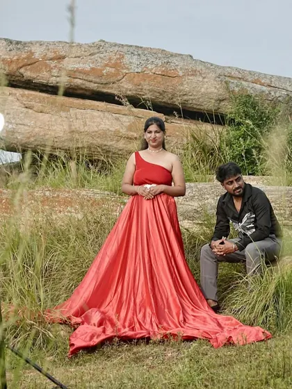 A behind-the-scenes glimpse of the photoshoot, showing the setup required to get that perfect shot.