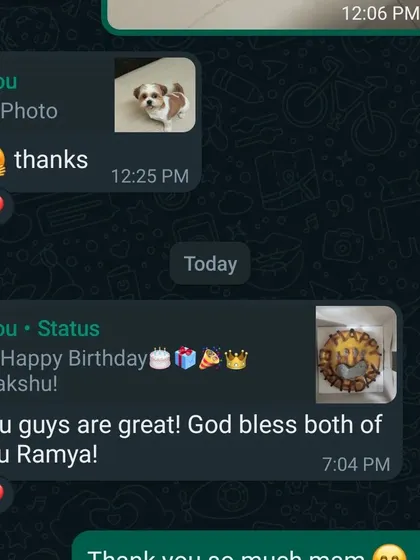 We love celebrating our furry guests. A simple birthday wish for Dakshu brought such a lovely response.