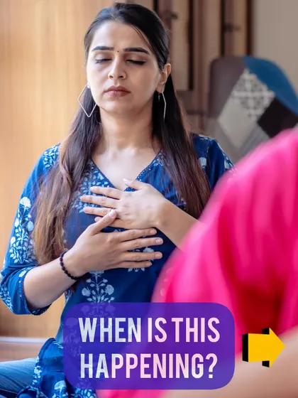 A student in a moment of quiet reflection during our sound healing workshop. The vibrations help to calm the mind and connect with the inner self.
