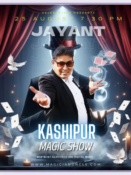 Announcing my show in Kashipur, Uttarakhand. I am available for bookings across North India and beyond for corporate and social events.