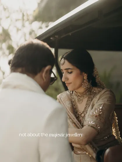 Context before couture. A beautiful bridal portrait that captures a quiet, introspective moment.