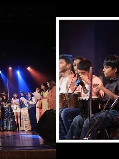 The stage comes alive with a mix of choir performances and percussion ensembles. Every student gets their moment to shine.