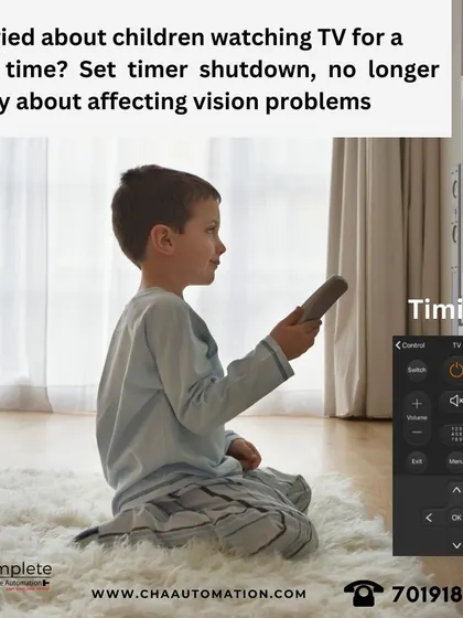 Worried about children watching TV for too long? Our smart remote allows you to set a timer shutdown, helping you manage screen time and protect your children's vision without conflict.