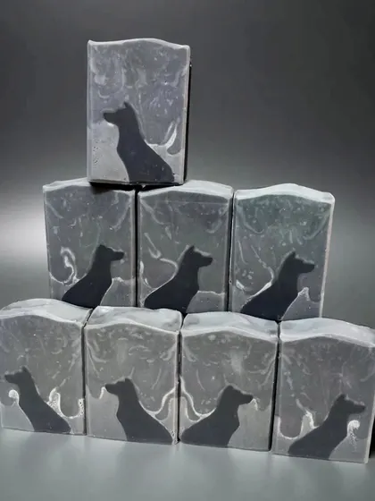 Another angle of "The Vanishing Phantom Hound" soap, my entry for the May Soap Challenge Club.