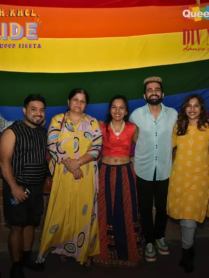 Another wonderful group photo with our friends and family who came to support 'Naach.Khel.Pride'.