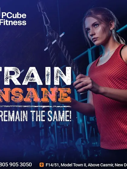 A graphic with the mantra: "Train Insane or Remain the Same!"