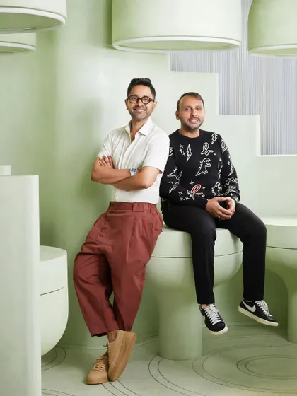 A portrait of us, as featured on Dezeen, in our award-winning Sorbet project.