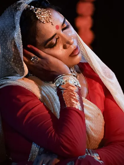 A moment of deep emotion, portraying the character's inner world.