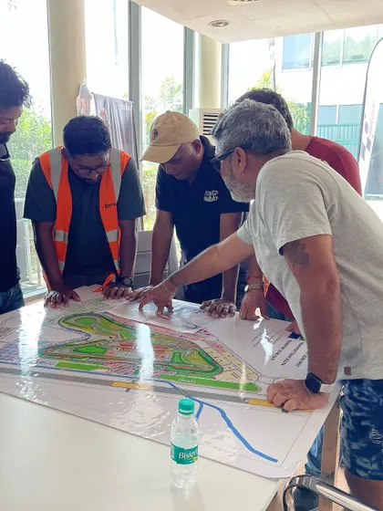 We are deeply involved in the growth of motorsport in India. Here I am reviewing the track layout for the MotoGP Bharat, contributing my expertise to ensure the success of this world class event.