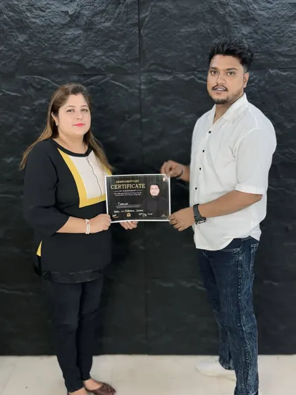 Celebrating another successful student. She has mastered everything from basic to advanced hairstyling and is now a certified professional.
