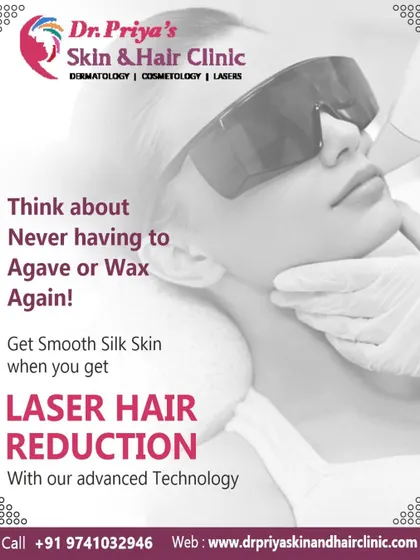 This graphic highlights the freedom from constant waxing or other temporary hair removal methods. My goal is to provide smooth skin through advanced laser reduction technology.