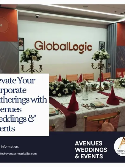 This formal dining setup for GlobalLogic showcases our capability to organize executive luncheons and dinners. The elegant table arrangement, complete with candelabras and floral centerpieces, creates a sophisticated atmosphere for high-level corporate gatherings.