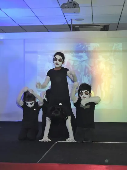 A powerful mime performance during our Orientation Day, where students use expression and movement to tell a thought-provoking story without words.