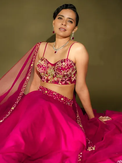 A seated portrait that feels both regal and modern. The makeup look is versatile enough for a bride, bridesmaid, or a wedding guest.