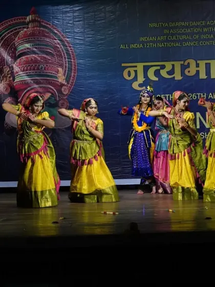 Extensive photo series from our production "Prema Vinod," presented at the Nrutyabharat national contest, highlighting the storytelling of Krishna and the Gopis.