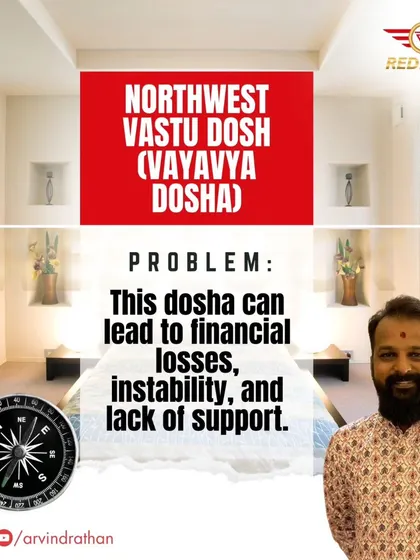 A Vayavya Dosha, or a flaw in the North-West direction, can create instability. This Vastu dosh is often associated with financial losses, lack of support from others, and constant movement or restlessness.