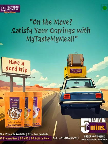 On the move? Don't settle for unhealthy snacks on the highway. My meals like Dal Makhani and Misal are ready in minutes to satisfy your cravings for good food.