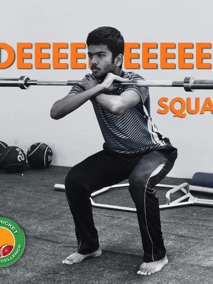 Deep squats are a cricket fitness booster. This powerhouse move strengthens quads, improves flexibility, and enhances balance for both batting and fielding.