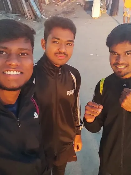 A selfie with my teammates before the Devil's Circuit race. Ready to face the challenge together.